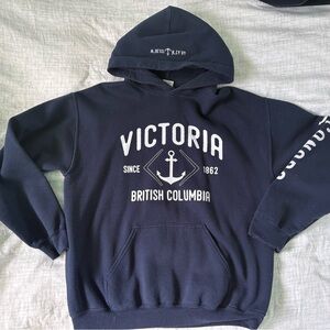 Victoria British Columbia graphic Navy Blue Hoodie